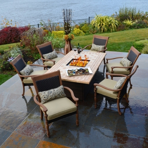 Outdoor Patio Set With Fire Pit