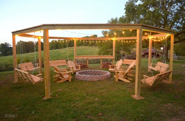 Octagon Fire Pit Swing