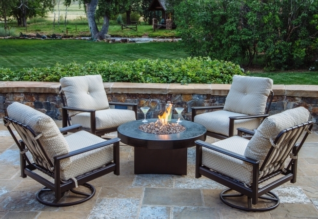 Patio Furniture Fire Pit Table Set