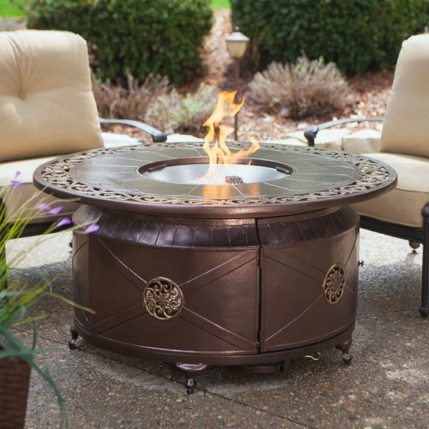 Round Propane Fire Pit Table