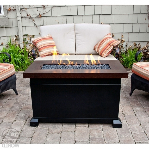 Rectangular Propane Fire Pit Table